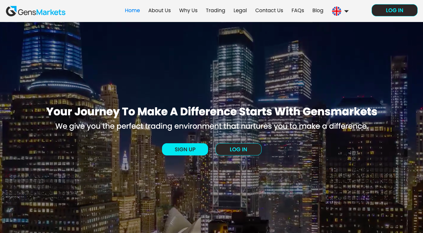 GensMarkets trading platform