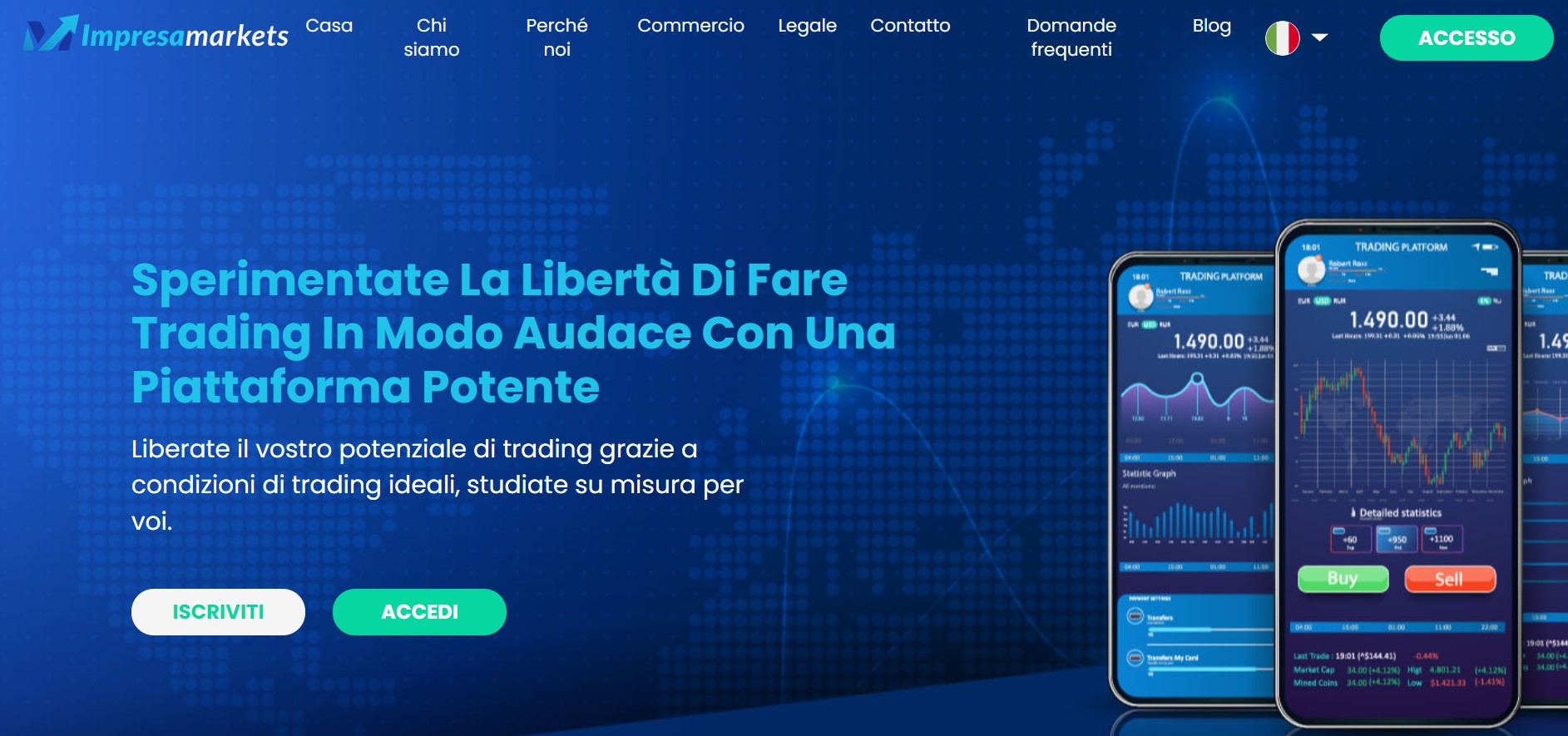 Impresamarkets website